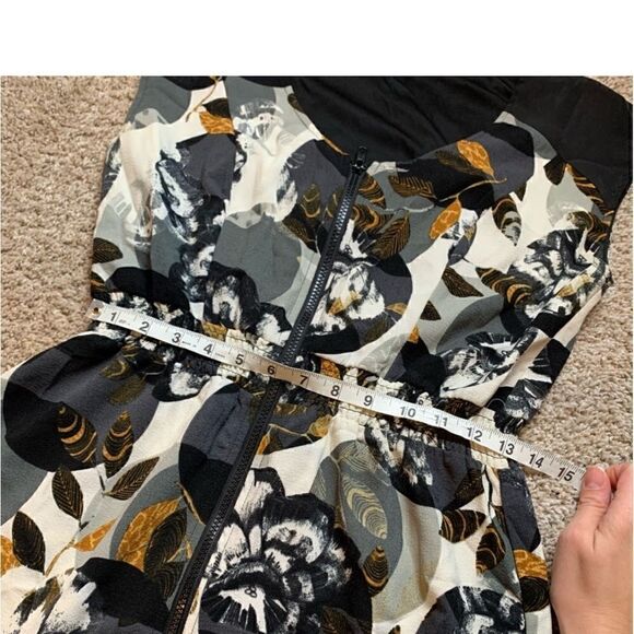 BAR III Floral Zip Front Mini Dress M - Picture 11 of 12